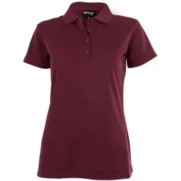 Ladies Pro Golf Shirt Dark Red Front
